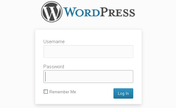 Wordpress Admin Dashboard Login