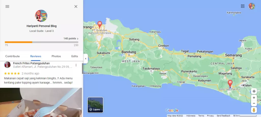 Gunakan fasilitas Google Local Guide sebagai sarana Tips Traveling